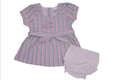 Lines Cotton Frock with Matching Undie