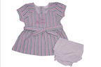 Lines Cotton Frock with Matching Undie