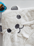 Animal Head Fleece Terry Hood Towel-Dog