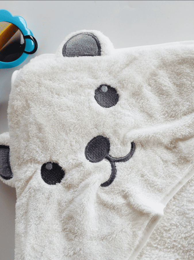 Animal Head Fleece Terry Hood Towel-Dog