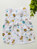 Animal Printed Muslin Frock