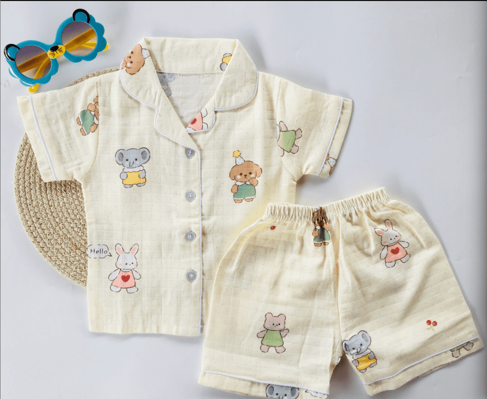 Animal Printed Muslin set