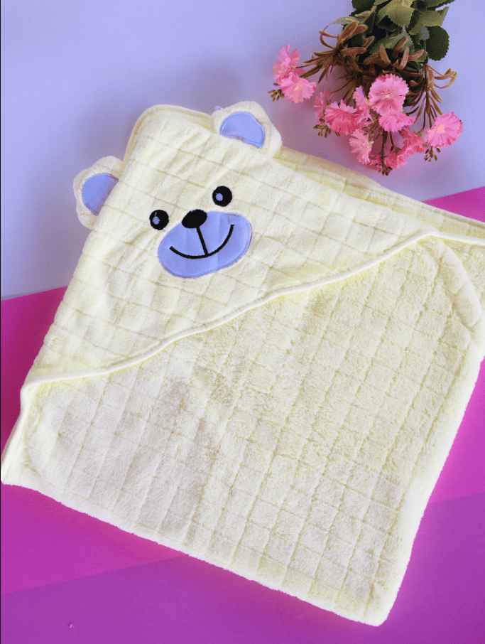 Animal Head Fleece Terry Hood Towel