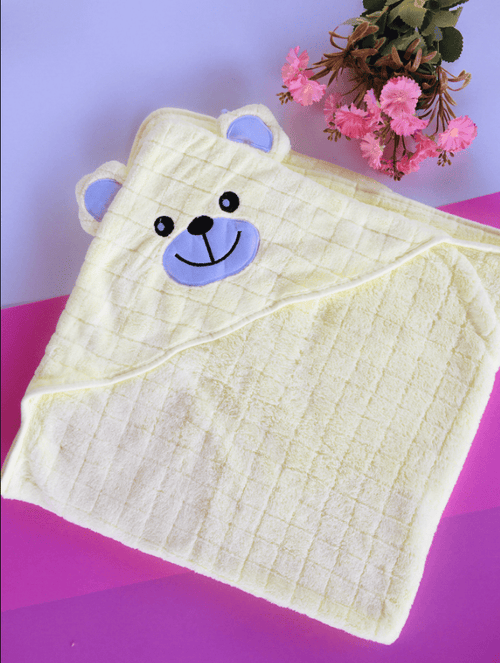 Animal Head Fleece Terry Hood Towel
