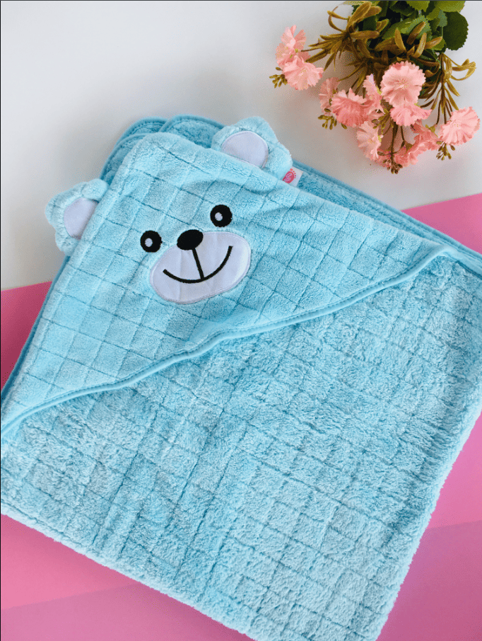 Animal Head Fleece Terry Hood Towel