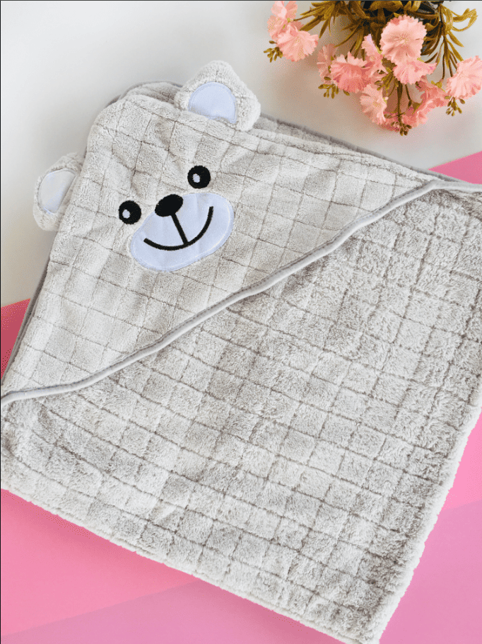Animal Head Fleece Terry Hood Towel