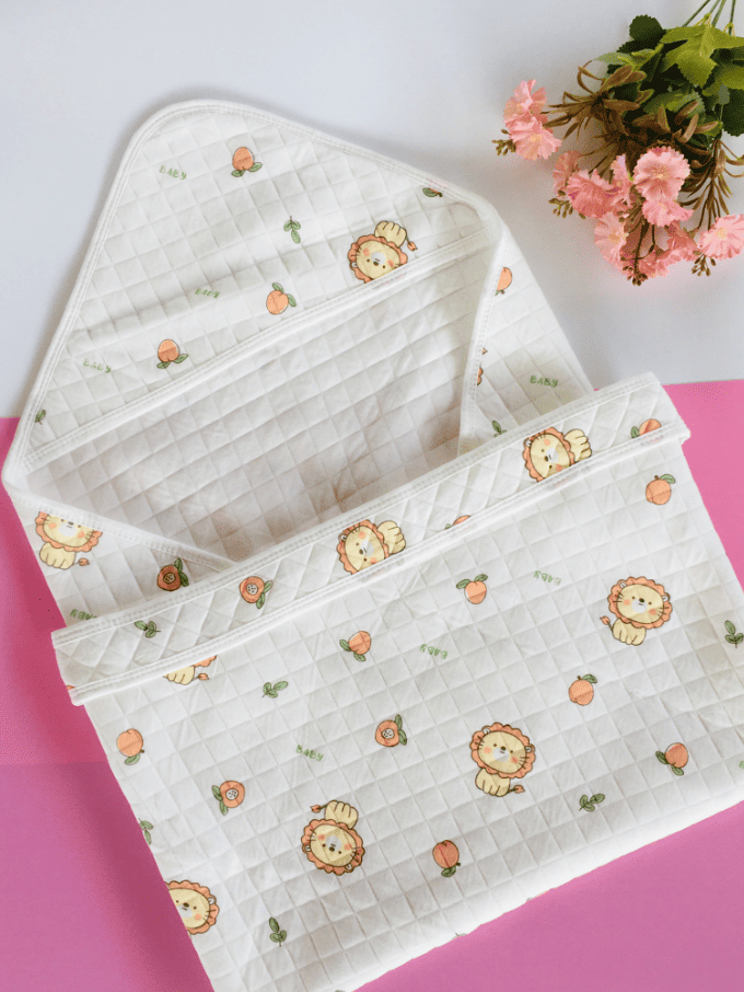 Baby Lion -Hooded Wrapper with Belt