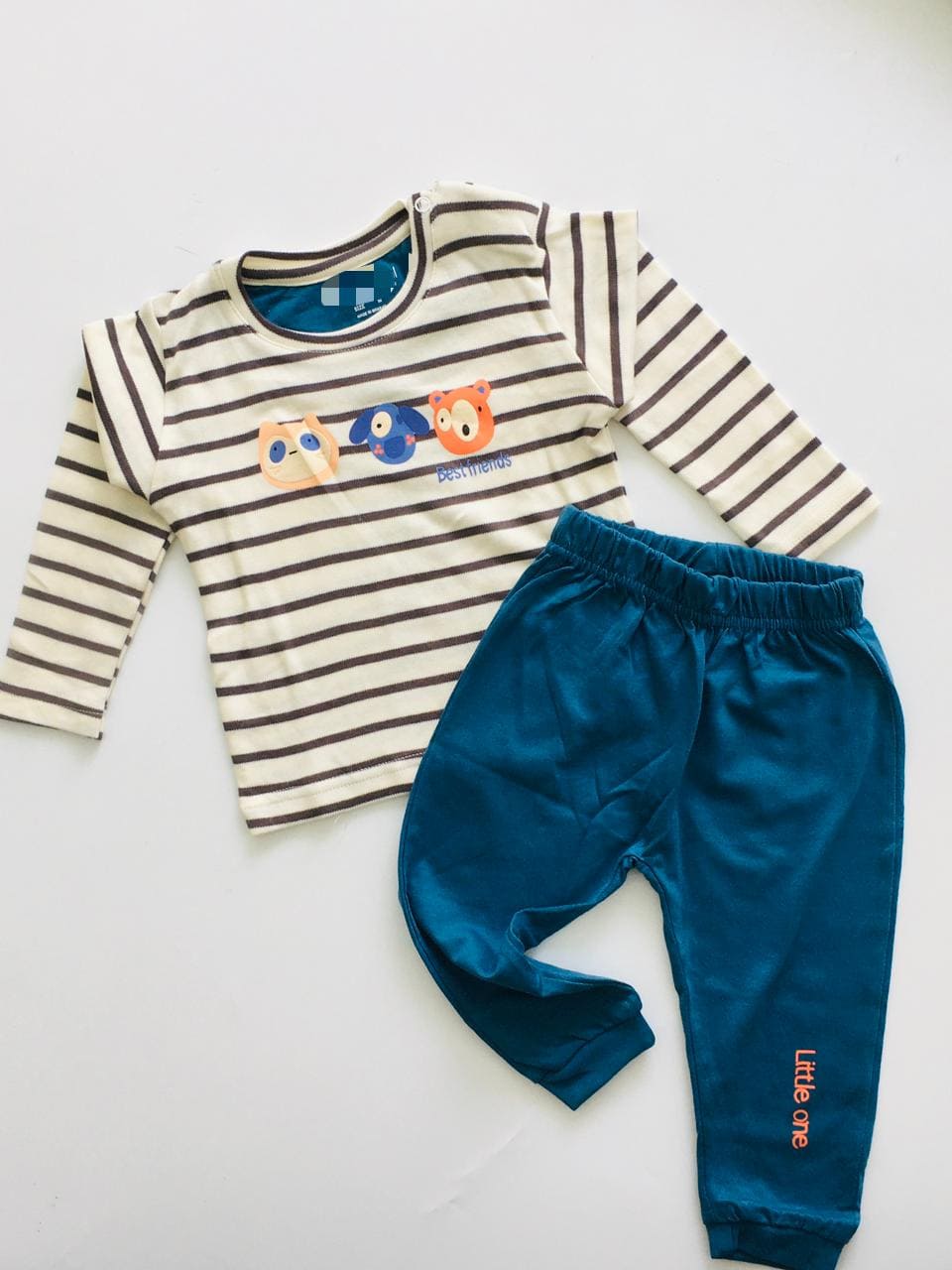 Best Friends(Green & Grey)Cotton Pyjama Set