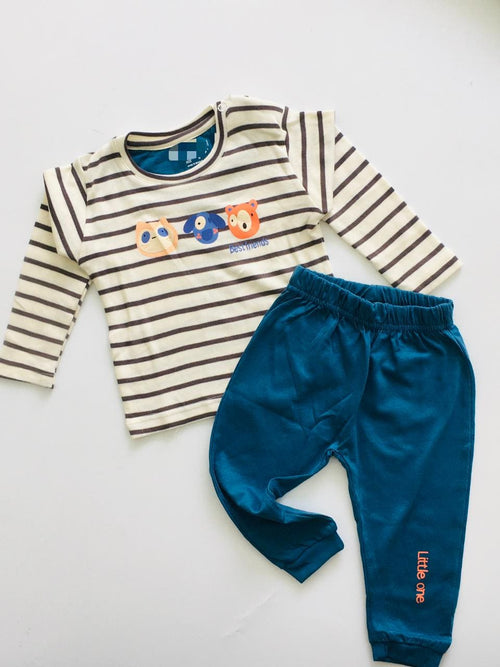 Best Friends(Green & Grey)Cotton Pyjama Set