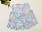 Blue - Bear Muslin Frock