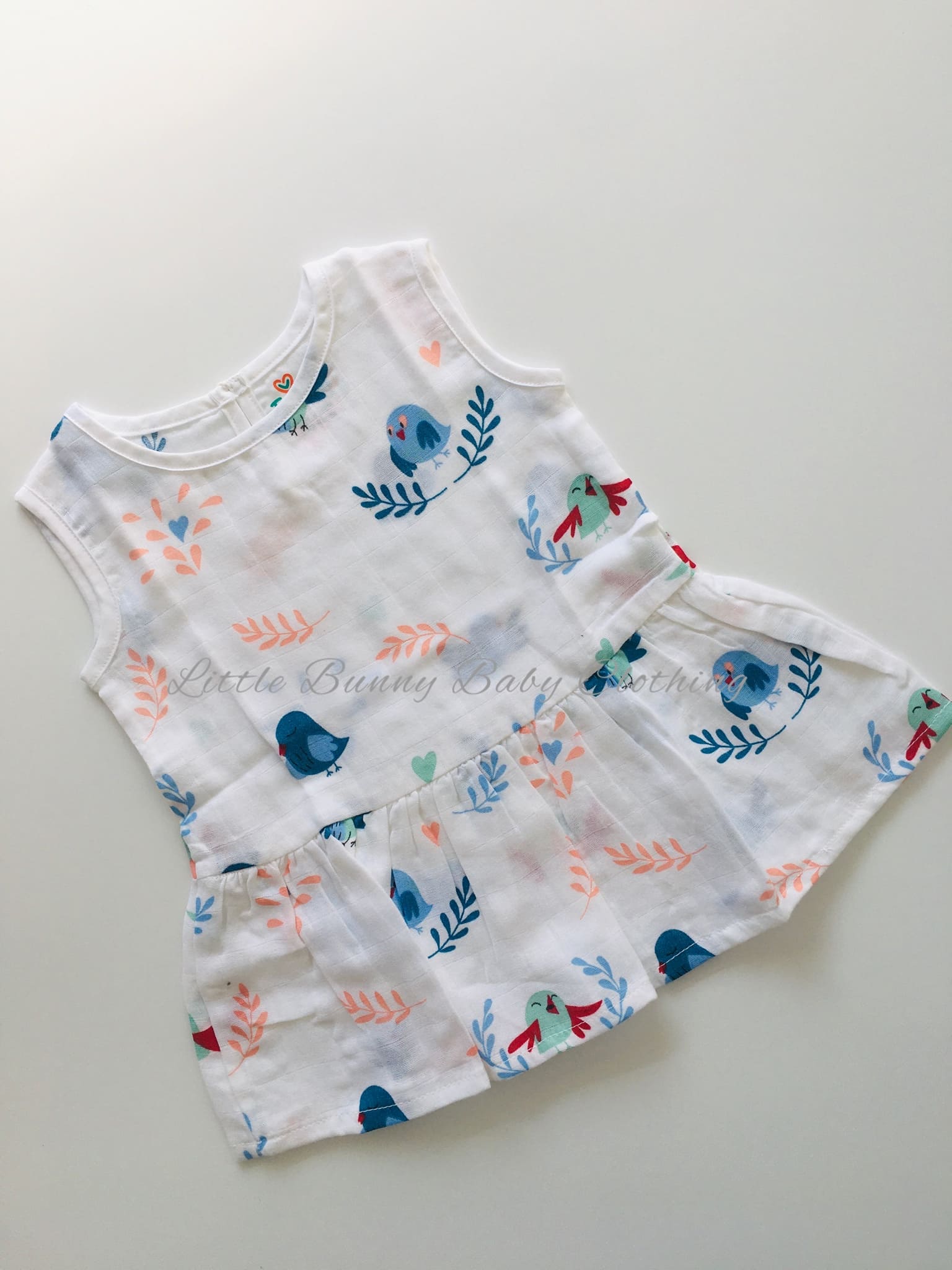 Blue Bird - Muslin Frock (Sleeveless)