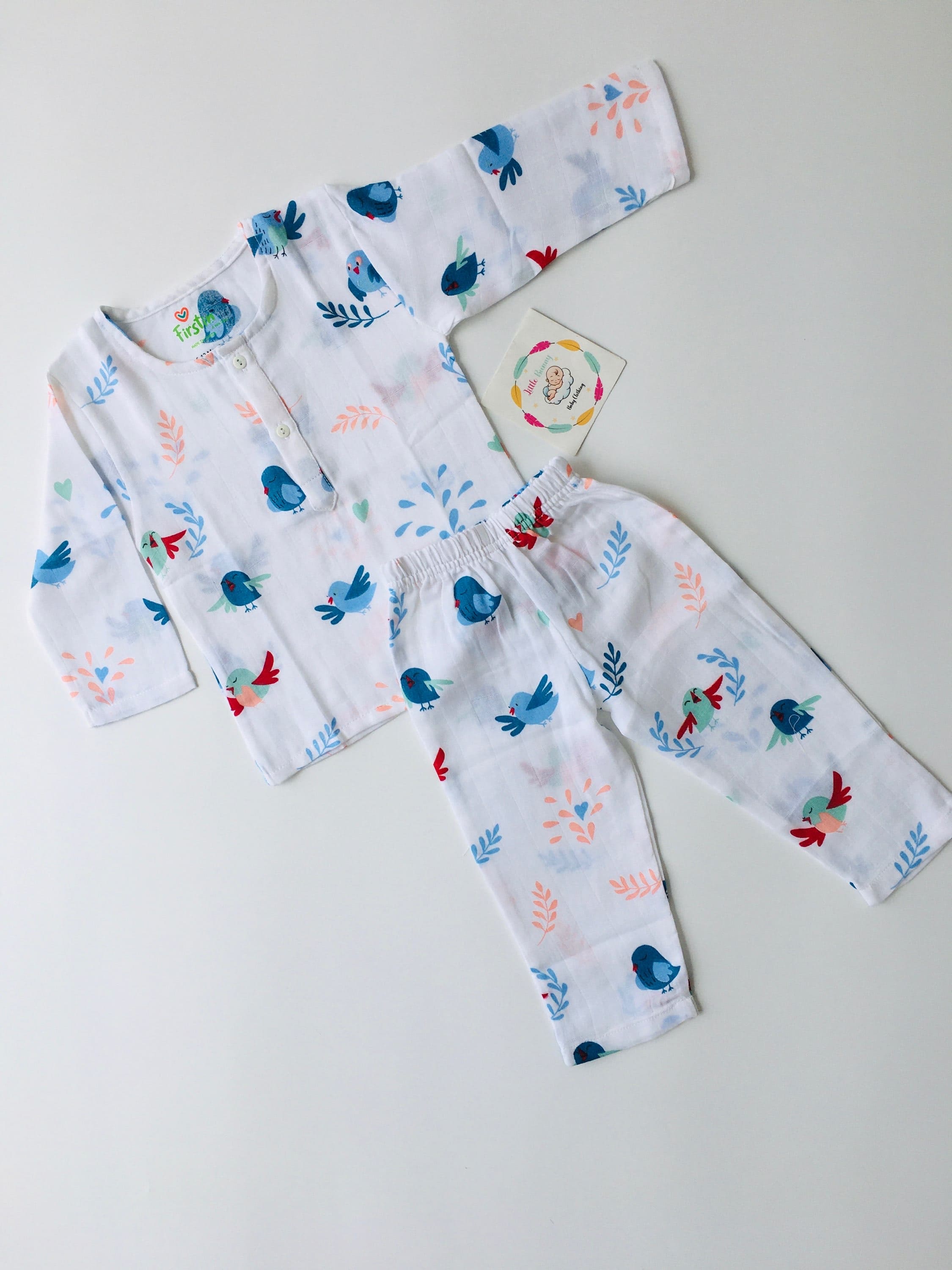 Blue Bird - Muslin Pyjama set