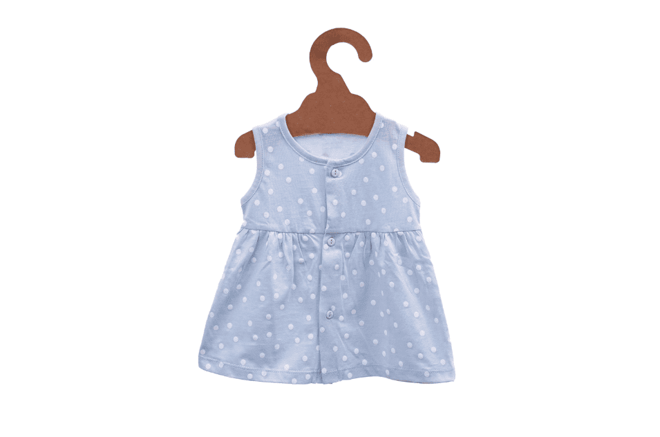 Blue Dots Sleevless Cotton Frock