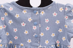 Blue Floral Cotton Frock