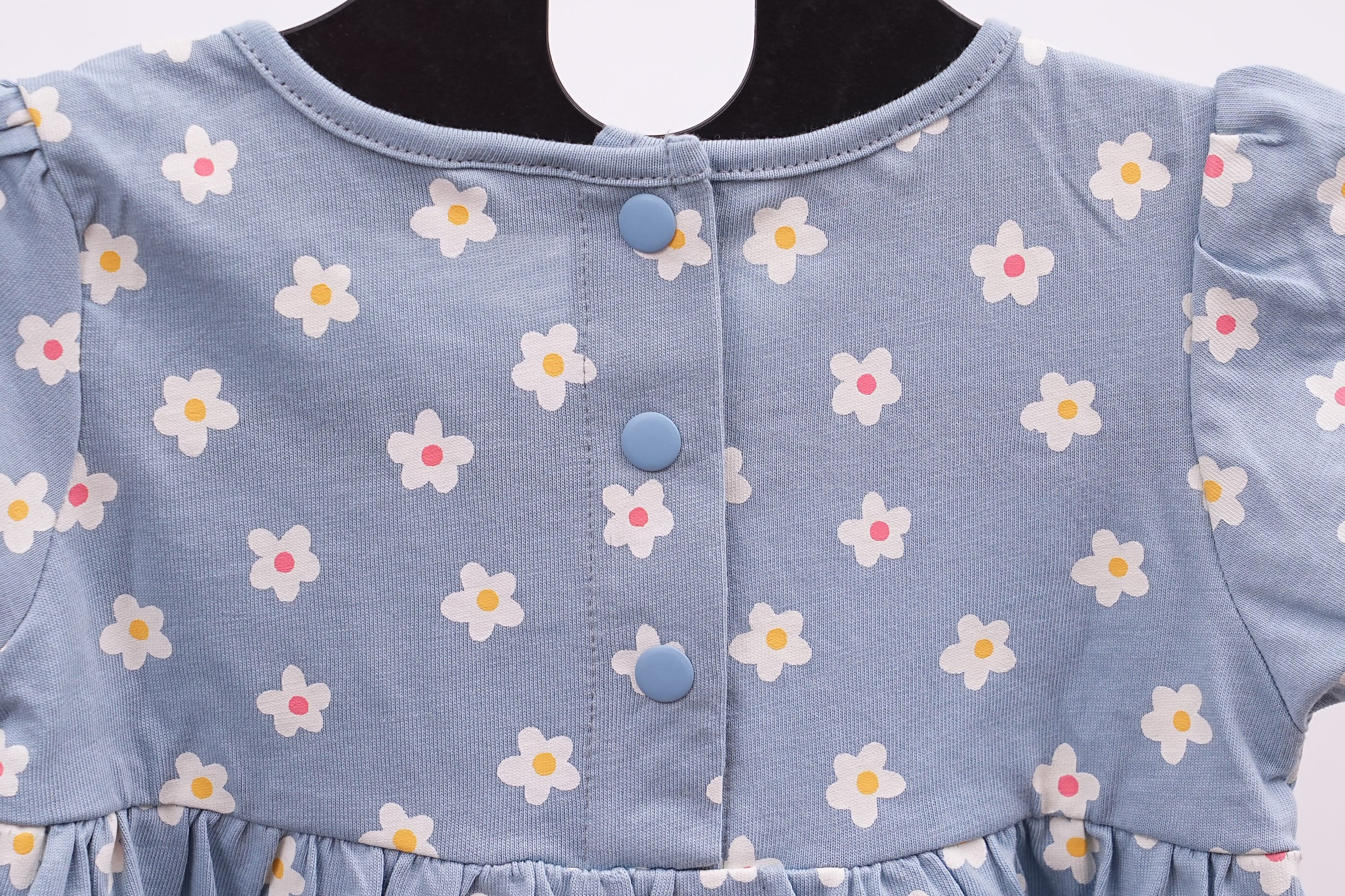 Blue Floral Cotton Frock