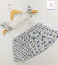 Blue Hand Frill Cotton Frock