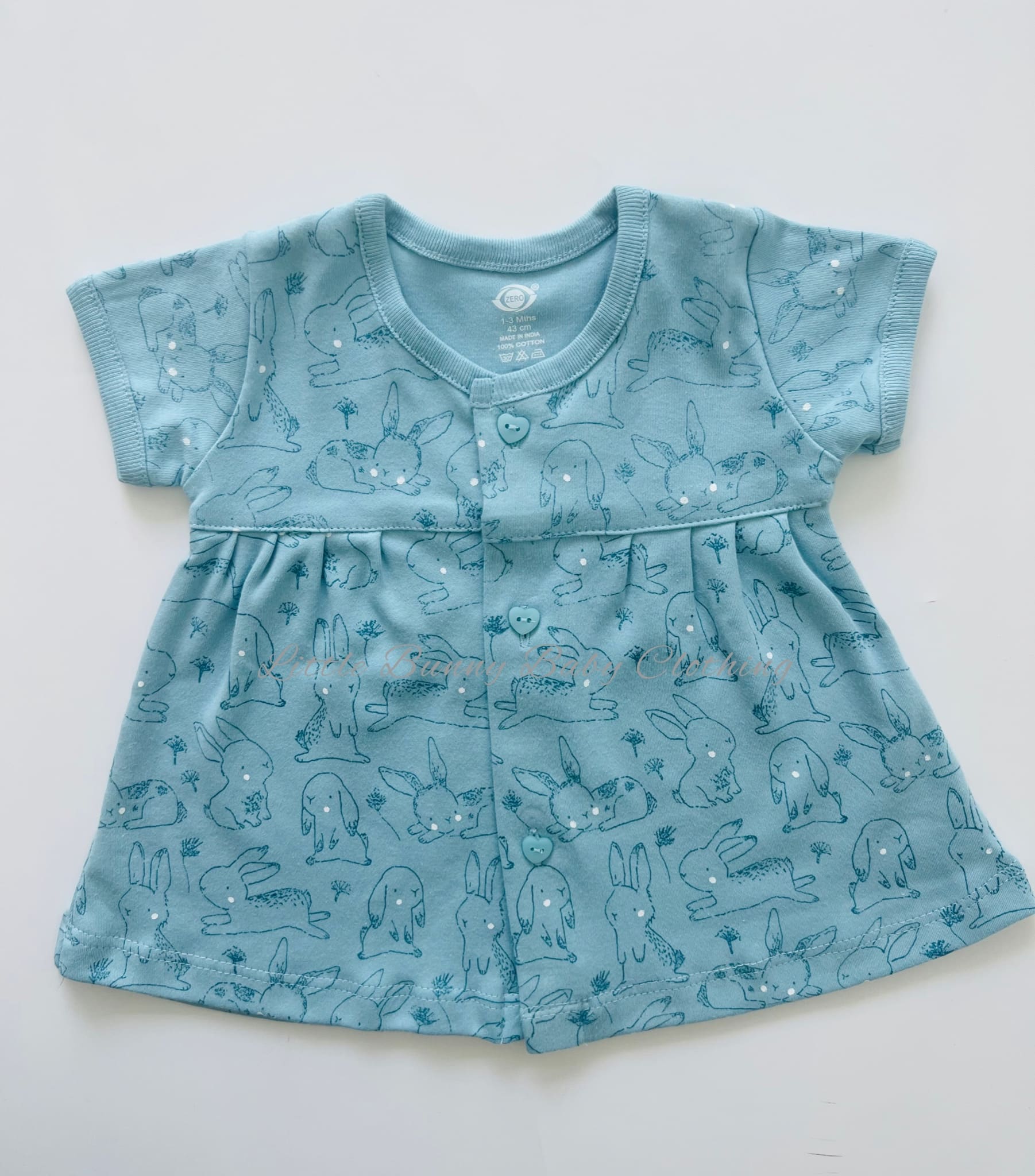 Blue Rabbit Cotton Frock