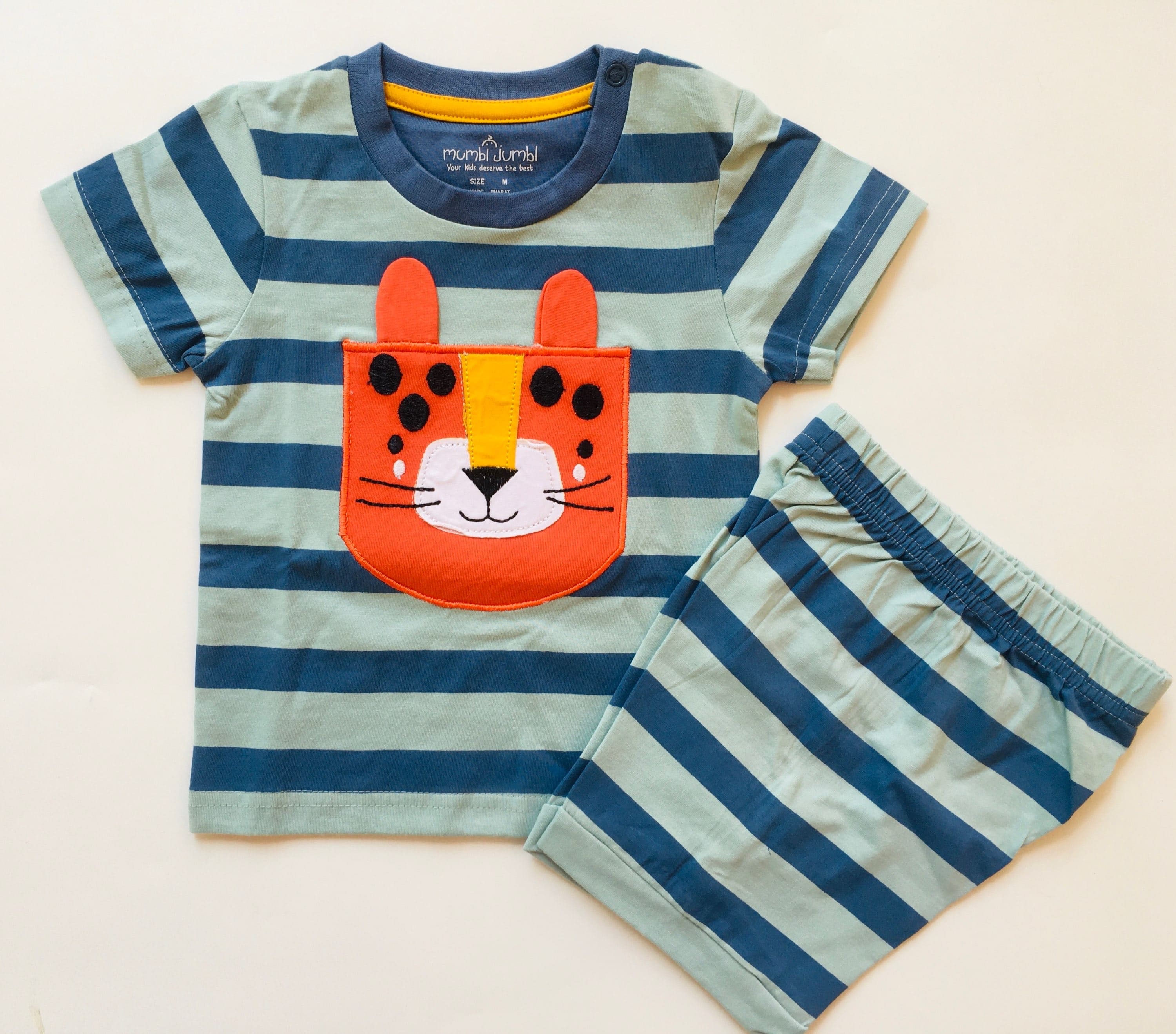 Blue striped set