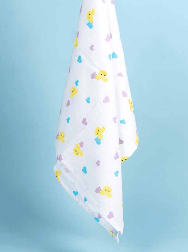 Bunny Muslin Bath Towel-Small
