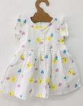 Bunny Muslin Button Frill Frock