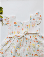 Bunny Theme Muslin Frock