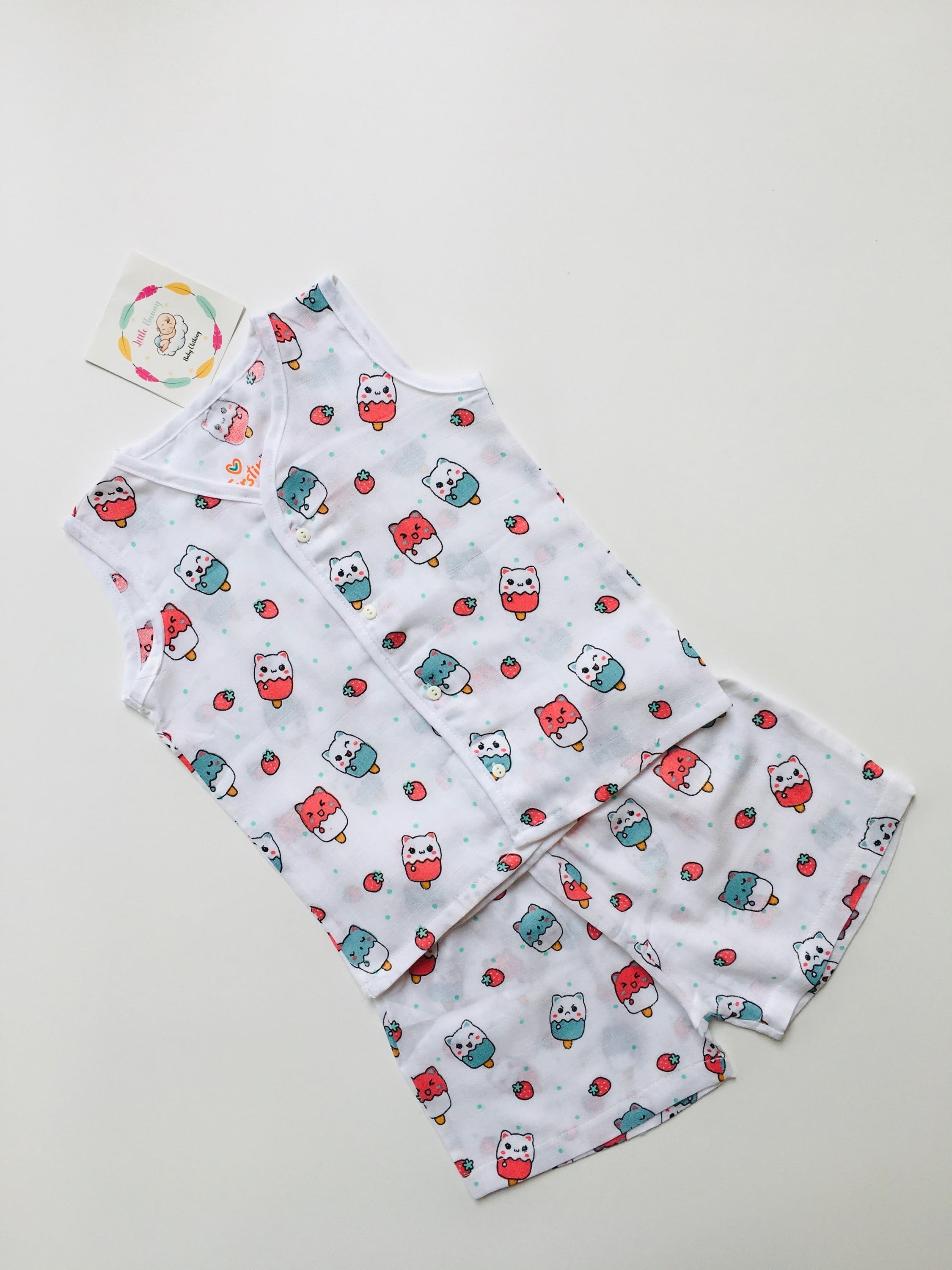 Cat Icestick - Muslin Jabla (Sleeveless ) with Shorts