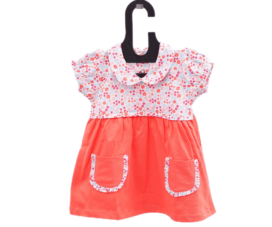 Collared Premium Cotton Frock-Pocket