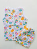 Colour Birds - Muslin Jabla (Sleeveless ) with Shorts