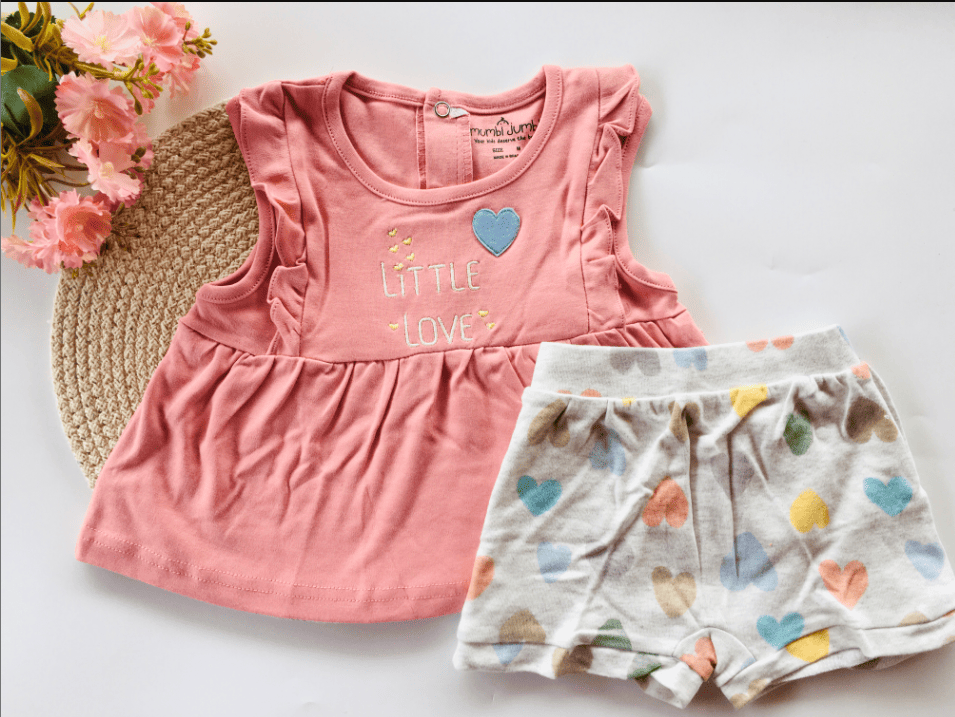 Cotton Frill Sleevless Too & Bottom