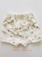 Cream -Frill Girls Top and bottom set