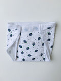 Dark Blue Strawberry Cotton Padded Nappy -Velcro type