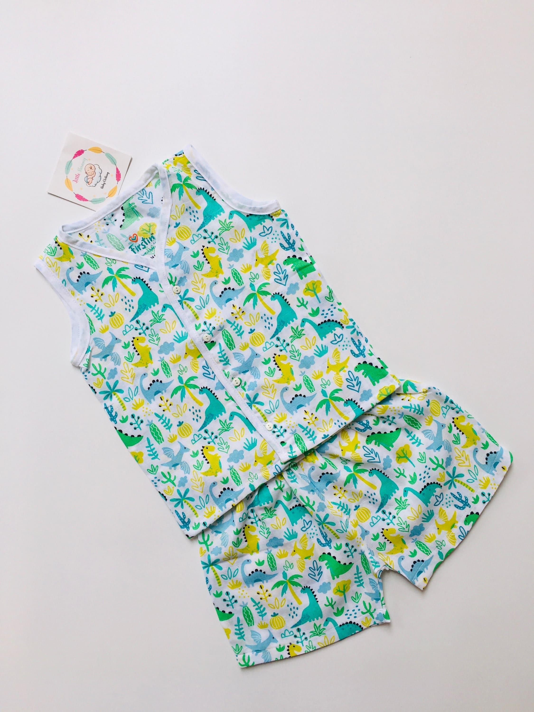 Dino - Muslin Jabla (Sleeveless ) with Shorts