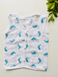 Dolphin Printed Muslin Sleeveless Jabla