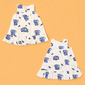 Elephants - Muslin Sleeveless Frockv