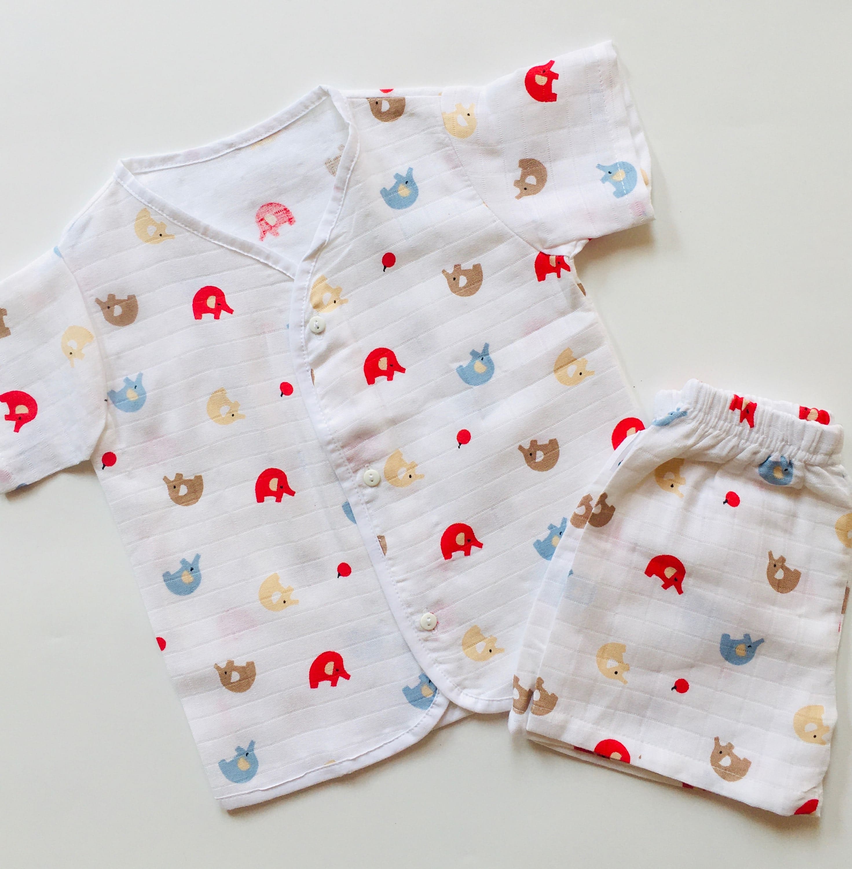 Ellie Muslin Half Sleeve Jabla with shorts