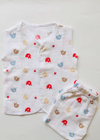 Ellie Muslin Sleeveless Jabla with shorts