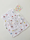 Floating Fruits - Muslin Frock (Sleeveless)