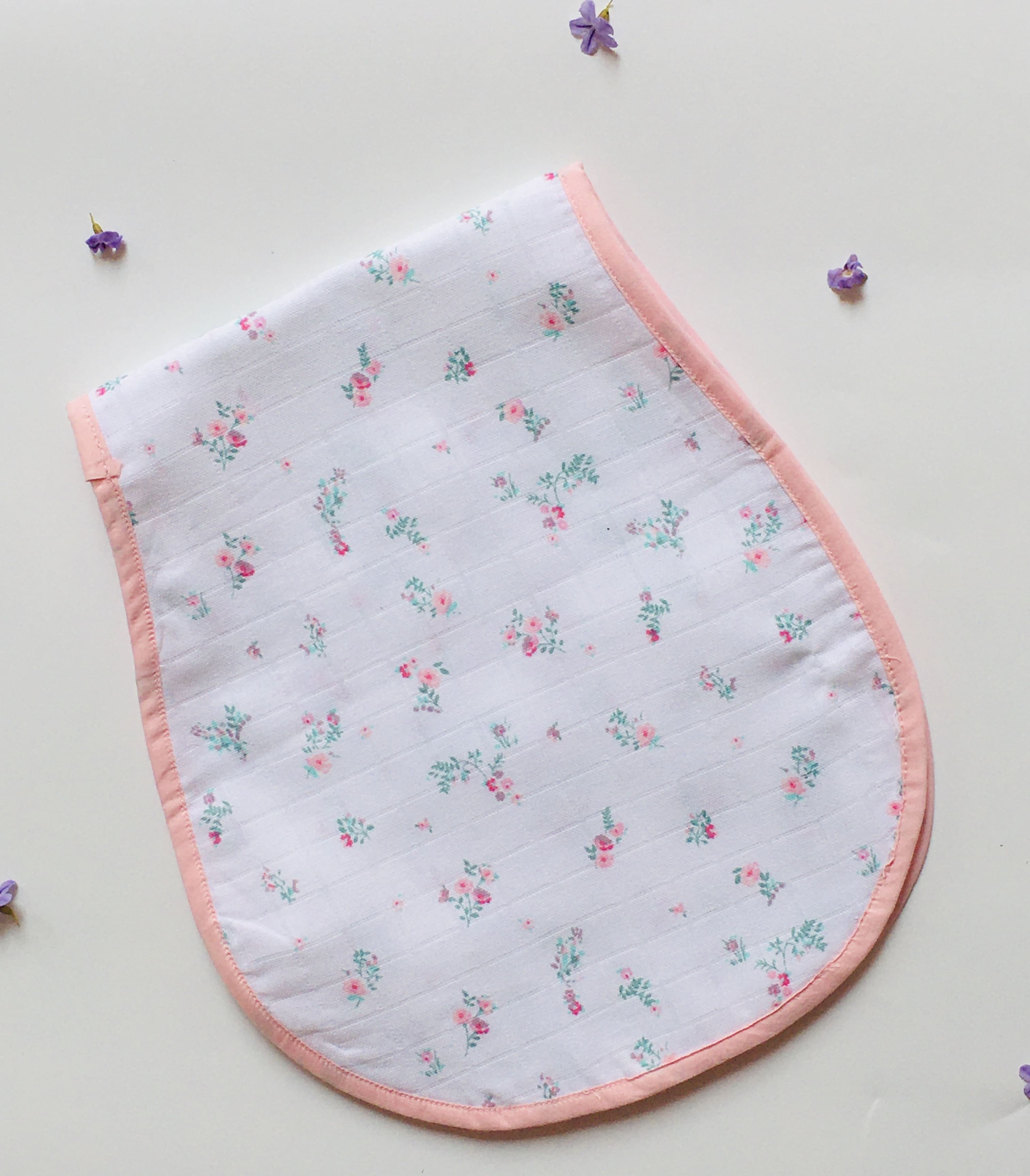 Floral -Muslin Burp cloth