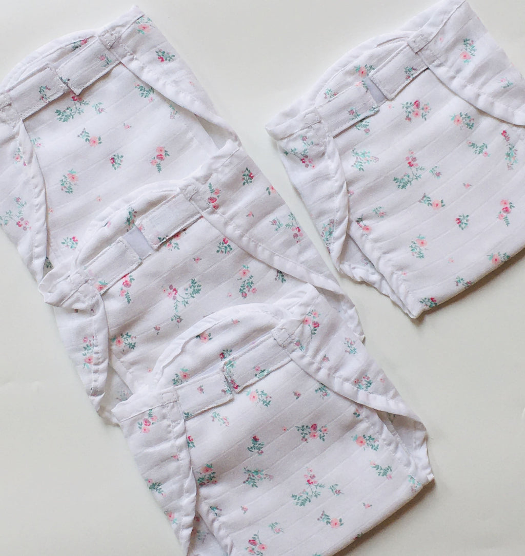 Floral -Muslin Velcro Nappy