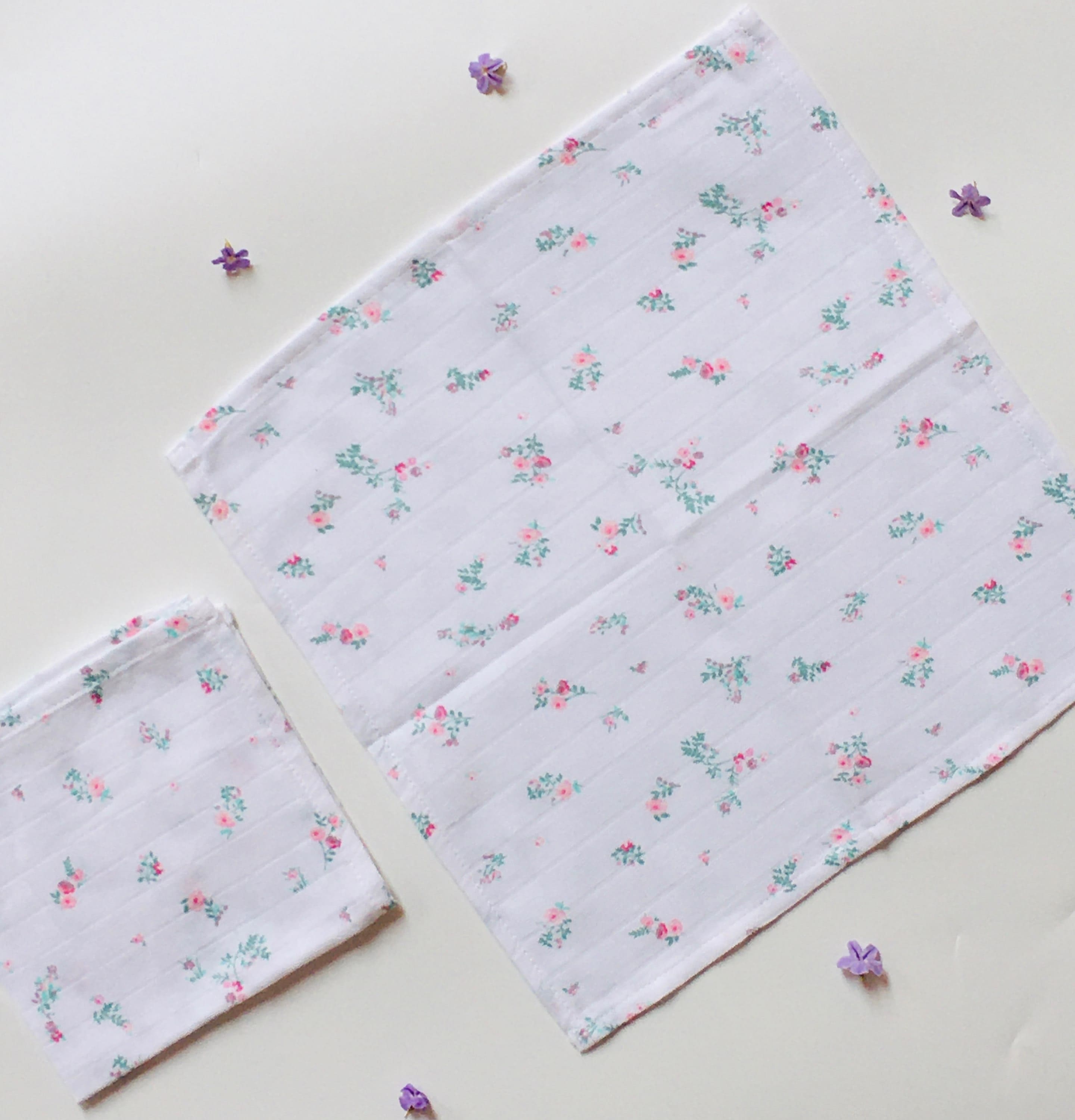 Floral -Muslin Wipes