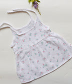 Floral -Muslin frock (Knot type)