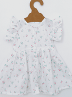 Floral Muslin Button Frill Frock