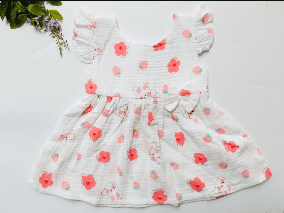 Floral Theme Muslin Frock