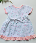 Floral -Muslin Crossover frock