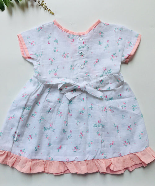 Floral -Muslin Crossover frock