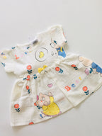 Flower & Bear Printed Muslin frock