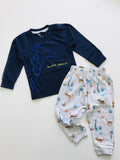 Girafee (Blue & Pink)Cotton Pyjama Set