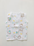 Giraffee Elephant- Muslin Jabla(Sleeveless)