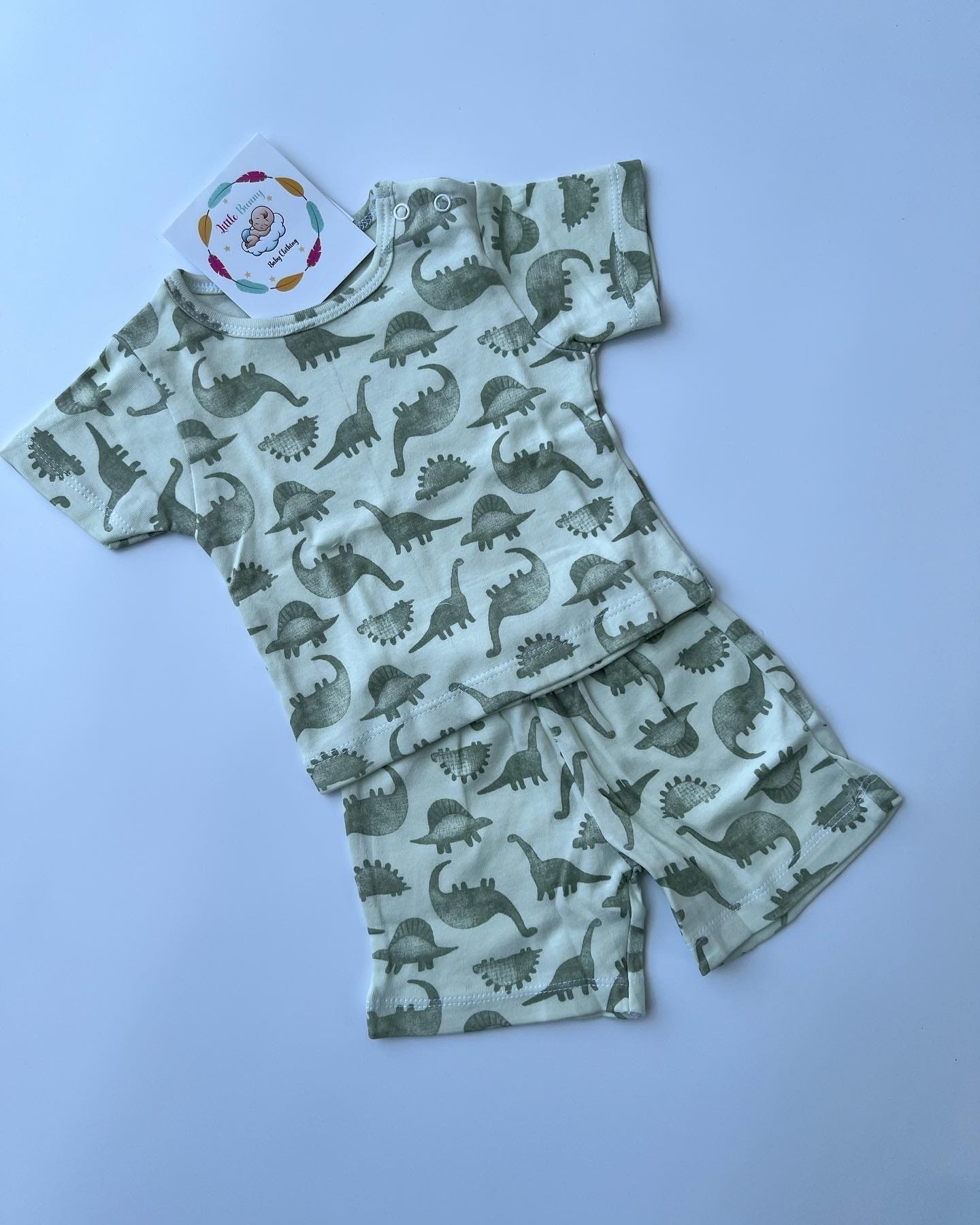 Green Dinosaur Cotton Set