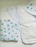 Green Strawberry Cotton Padded Nappy -Velcro type
